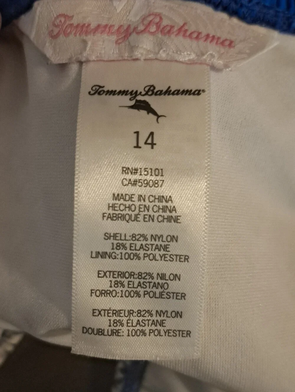 Girls Tommy Bahama Tankini Swim Suit  2-Piece Swimsuit Size 14 Beach Swimming